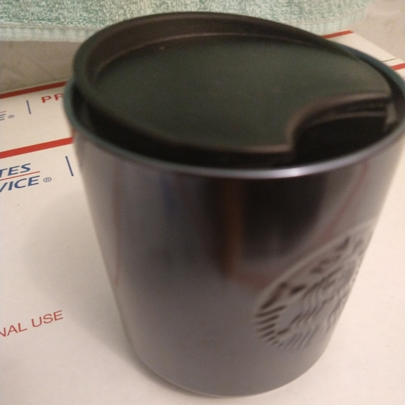 Starbucks Ceramic Double Wall Tumbler 8oz Iridescent Blue short mug Siren Logo - Picture 4 of 16